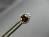 ESTATE 1.17CT DIAMOND & AAA GARNET 14KT WHITE GOLD ROUND HALO STUD EARRINGS