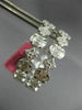ESTATE EXTRA LARGE 3.38CT DIAMOND 18KT WHITE GOLD HOOP HUGGIE HANGING EARRINGS