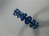 ESTATE LARGE 12.45CT AAA OVAL SAPPHIRE 14K WHITE GOLD ETERNITY ANNIVERSARY RING