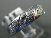 ANTIQUE WIDE .40CT DIAMOND 18KT WHITE GOLD 3D FILIGREE ETERNITY LOVE RING #9941