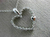 ESTATE .20CT DIAMOND 14K WHITE GOLD 3D CLASSIC OPEN HEART JOURNEY PENDANT #21282