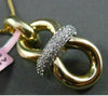 ESTATE LARGE .40CT DIAMOND 14K WHITE & YELLOW GOLD 3D PAVE BOW LOVE KNOT PENDANT