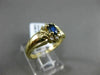 ESTATE .56CT DIAMOND & SAPPHIRE 14KT YELLOW GOLD FLOWER CLUSTER ENGAGEMENT RING