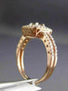 EFFY WIDE 1.0CT WHITE & CHOCOLATE FANCY DIAMOND 14KT ROSE GOLD HALO PROMISE RING