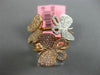 ESTATE LARGE .74CT WHITE & PINK DIAMOND 18KT WHITE & ROSE GOLD 3D BUTTERFLY RING