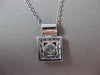 ESTATE LARGE .88CT DIAMOND 14KT WHITE GOLD SQUARE HALO SOLITAIRE PENDANT #16028