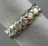 ESTATE .50CT DIAMOND 14KT WHITE GOLD 5 STONE SEMI BEZEL WEDDING ANNIVERSARY RING