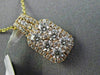 ESTATE .98CT DIAMOND 18KT ROSE GOLD CLUSTER RECTANGULAR ETOILE FLOATING PENDANT