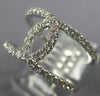 ESTATE WIDE .45CT DIAMOND 18KT WHITE GOLD 3D CLASSIC LOVE KNOT FUN RING
