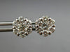 ESTATE LARGE 1.15CT DIAMOND 14KT WHITE GOLD FLOWER CLUSTER STUD EARRINGS #22438