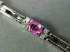 ESTATE 5.66CT DIAMOND & EXTRA FACET PINK SAPPHIRE 14K WHITE GOLD TENNIS BRACELET