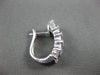ESTATE WIDE 1.92CT ROUND & BAGUETTE DIAMOND 18KT WHITE GOLD 3D HANGING EARRINGS