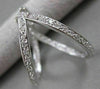 ESTATE LARGE .72CT DIAMOND HOOP EARRINGS 14K WHITE GOLD SIMPLY BEAUTIFUL !!!!!!!