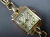 ANTIQUE ZARJA 14KT ROSE GOLD 3D CLASSIC SQUARE LINK WATCH #2023