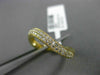 ESTATE .29CT DIAMOND 18K YELLOW GOLD 3D DOUBLE ROW WAVE WEDDING ANNIVERSARY RING