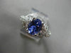 ESTATE WIDE 2.51CT DIAMOND & TANZANITE 18KT WHITE GOLD INFINITY ENGAGEMENT RING