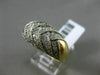 ESTATE WIDE 1CT DIAMOND 14KT YELLOW GOLD CRISS CROSS MILGRAIN ANNIVERSARY RING