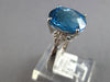 5.24CT DIAMOND & AAA BLUE TOPAZ 14KT WHITE GOLD 3D OVAL & ROUND ENGAGEMENT RING
