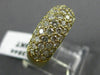 ANTIQUE WIDE 2.0CT DIAMOND 14K YELLOW GOLD PAVE MULTI ROW ANNIVERSARY RING #3544