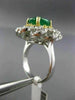 EXTRA LARGE 5.57CT DIAMOND & EMERALD 14K TWO TONE GOLD FLOWER INFINITY LOVE RING