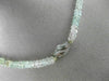 ESTATE 101.54CT DIAMOND & AAA AQUAMARINE 18K WHITE GOLD BY THE YARD NECKLACE