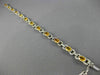 ESTATE 7.10CT DIAMOND & YELLOW SAPPHIRE 14KT WHITE GOLD 3D LOVE TENNIS BRACELET