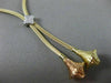 ESTATE .15CT DIAMOND 14KT WHITE YELLOW & ROSE GOLD 3D MESH STAR LARIAT NECKLACE