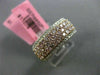 ESTATE WIDE 1.29CT DIAMOND 18KT WHITE & ROSE GOLD 3D WEDDING ANNIVERSARY RING