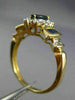 ESTATE .98CT DIAMOND & SAPPHIRE 14KT WHITE & YELLOW GOLD 3D HALO ENGAGEMENT RING