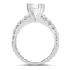 ESTATE .84CT DIAMOND 14KT WHITE GOLD ROUND CLASSIC SEMI ETERNITY ENGAGEMENT RING