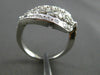 ANTIQUE WIDE .64CT ROUND OLD MINE DIAMOND 14KT WHITE GOLD OPEN FANCY RING #19541