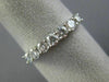 ESTATE .55CT DIAMOND 18KT WHITE GOLD 3D CLASSIC 7 STONE WEDDING ANNIVERSARY RING