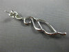 ESTATE LARGE 1.19CT ROUND DIAMOND 18KT WHITE GOLD 3D WAVE LEAF HANGING EARRINGS