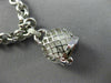ESTATE LONG .81CT DIAMOND & MULTI GEM 14KT WHITE GOLD LUCKY BELL CHARM BRACELET