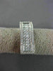 ESTATE 1.06CT DIAMOND 18KT WHITE GOLD 3D RECTANGULAR MULTI ROW ANNIVERSARY RING