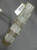ESTATE WIDE 5.52CT DIAMOND 14KT ROSE GOLD 3D MULTI ROW PYRAMID BANGLE BRACELET