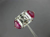 ESTATE LARGE GIA 6.28CT DIAMOND & AAA RUBY 18KT WHITE GOLD 3D ENGAGEMENT RING