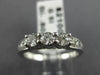 ESTATE .60CT DIAMOND 14KT WHITE GOLD 3 STONE WEDDING ANNIVERSARY RING #22946