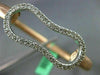 ESTATE LARGE .75CT DIAMOND 18KT WHITE ROSE GOLD MATTE SHINY LOVE BANGLE BRACELET