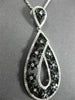 ESTATE 1.92CTW AAA BLACK & WHITE DIAMOND 14KT WHITE GOLD FLORAL DROP PENDANT