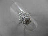 ESTATE LARGE 1.0CT ROUND DIAMOND 14KT WHITE GOLD FLOWER CLUSTER RING VVS #16302