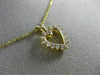 ESTATE .35CT ROUND DIAMOND 14KT YELLOW GOLD 3D CLASSIC OPEN HEART PENDANT #17706
