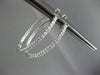 ESTATE LARGE .68CT DIAMOND 14KT WHITE GOLD 3D DOUBLE SIDED HOOP EARRINGS #19695