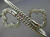 ESTATE WIDE .22CT DIAMOND 14K WHITE GOLD 3D FLEXIBLE FLOWER LOVE BANGLE BRACELET