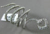 ESTATE LARGE 1.05CT DIAMOND 18KT WHITE GOLD 3D OPEN SWIRL HEART SNAKE FUN RING