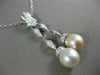 ESTATE .75CT DIAMOND & AAA SOUTH SEA PEARL 14KT WHITE GOLD LARIAT PENDANT #22110