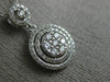 ESTATE .5CT DIAMOND 14K WHITE GOLD  CLASSIC CLUSTER DOUBLE HALO FLOATING PENDANT