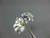 ESTATE 1.89CT DIAMOND 18KT WHITE GOLD 3D ROUND & BAGUETTE ENGAGEMENT RING #1835