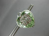 ESTATE EXTRA LARGE 18.51CT DIAMOND & AAA GREEN AMETHYST 18KT WHITE GOLD EARRINGS