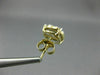 LARGE 1.0CT DIAMOND 14KT 2 TONE GOLD ROUND SOLITAIRE HALO CLUSTER STUD EARRINGS